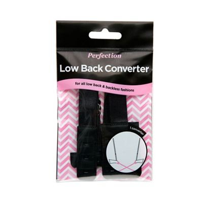 Black low back bra converter